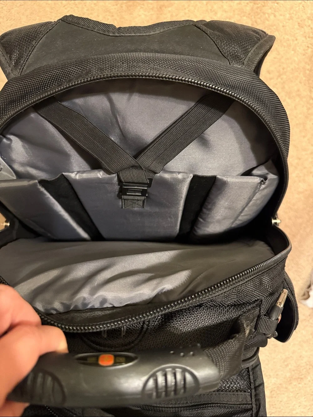 SwissGear Black Backpack with KPMG Logo